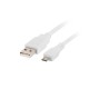 Lanberg CA-USBM-10CC-0010-W USB 1 m 2.0 Micro-USB A USB A Blanco